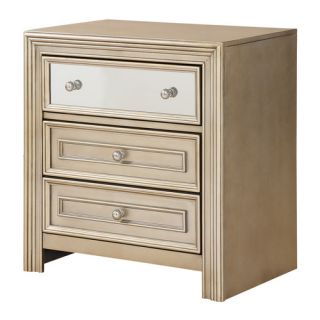 Fairfax Home Collections Champagne 3 Drawer Nightstand