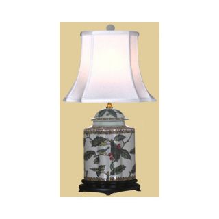 Oriental Furniture Porcelain Scallops 17 H Table Lamp with Bell Shade