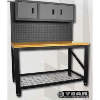 Homak 59 in. 3 Door Steel Work Station   Workbenches