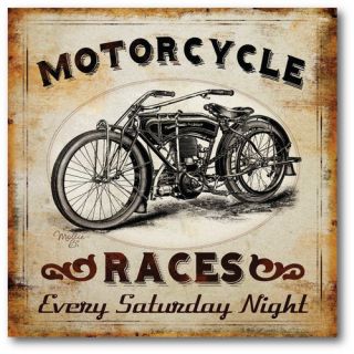 Farmhouse Canvas Motorcycle Race Gallery Wrapped Canvas by Courtside