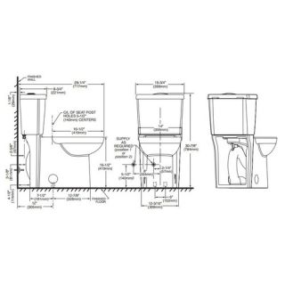American Standard Studio Concealed Trapway Dual Flush Right Height 1.1