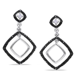 Haylee Jewels Sterling Silver 1/6ct TDW Black and White Diamond