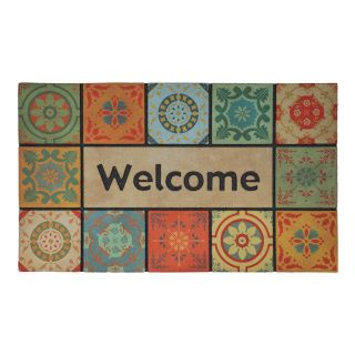 Mohawk Home Riviera Tiles Recycled Rubber Doormat   Doormats