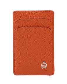 dunhill Bourdon Leather Card Case, Orange