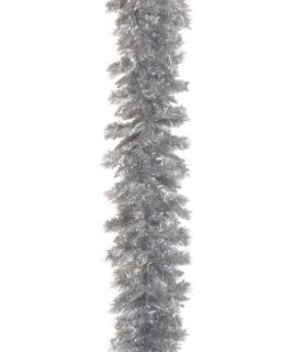 6 ft. Silver Tinsel Unlit Garland   Christmas Garland