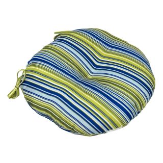 Greendale Home Fashions 18 in. Round Indoor Bistro Chair Cushion   Vivid Stripe   Set of 2