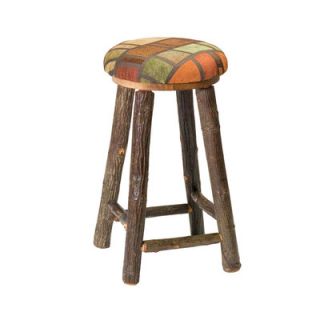 Fireside Lodge Hickory Pub Table and Round Barstool Set