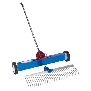 AMK Manufacturing Rolling Magnetic Sweeper Rake Attachment — For Item# 1501682, Model# MSM Rake  Magnets