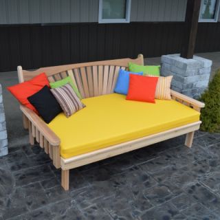 A & L Furniture Western Red Cedar Fanback Daybed   Outdoor Daybeds