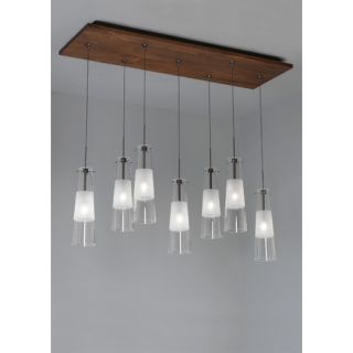 Fusion Jack Seven Port Wood Rectangle Canopy in Bronze by LBL Lighting