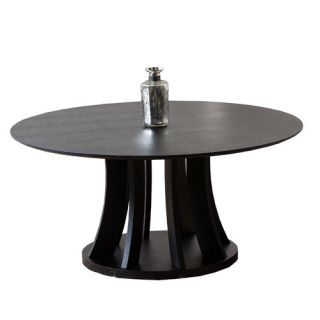 Kinlin Espresso Wood Round Coffee Table