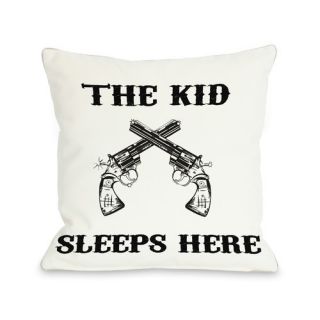 The Kid Sleeps Here Throw Pillow