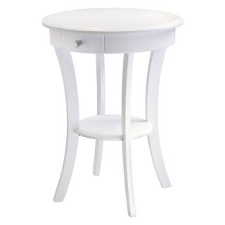 Winsome Sasha Round Accent Table   White   End Tables