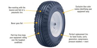 Marathon Tires Flat-Free Hand Truck Tire — 3/4in. Bore, 4.10/3.50-6in.  Flat Free Hand Truck Wheels