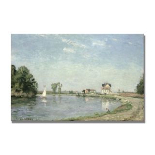 Camille Pissarro At the Rivers Edge 1871 Canvas Art  