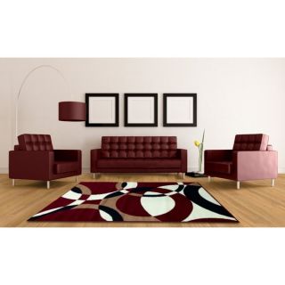 LYKE Home Audrey Red Area Rug (8 x 11)