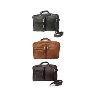 Piel Leather Traveler 20.5 Leather Soft 2 Wheeled Carry On Duffel