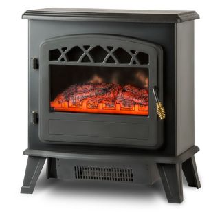 Warm House Ottawa Retro Style Floor Standing Electric Fireplace   Electric Stoves