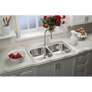 Dayton 33 x 22 Elite Double Bowl Kitchen Sink