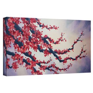 Plum Blossom 517 3 piece Gallery wrapped Hand Painted Canvas Art Set