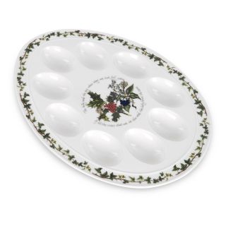 Portmeirion Holly and Ivy Devilled Egg Plate   Serveware
