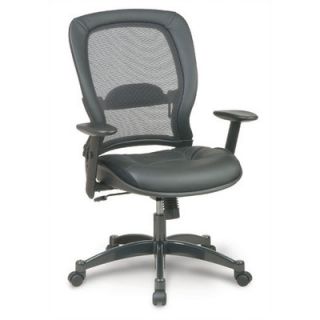 High Back Leather Conference Chair with Arms by High Point Furniture
