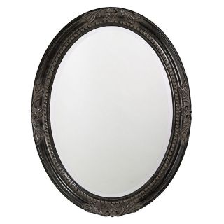 Howard Elliott Queen Ann Wall Mirror   Antique Black Finish   25W x 33H in.   Mirrors