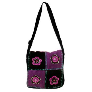 Purple Cotton Flower Patch Bag (Nepal)  ™ Shopping   Top