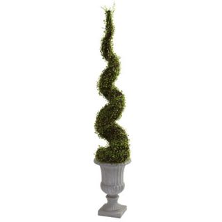 Nearly Natural Nearly Natural Mohlenbechia Spiral Round Topiary in Urn