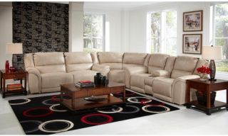 Catnapper Carmine Reclining Sectional   Pebble   Sectional Sofas
