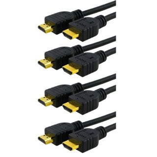 INSTEN 6 foot Black High speed HDMI Cables (Pack of 4)   13931210