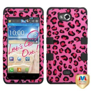 INSTEN Leopard Skin/ Black TUFF Hybrid Phone Case Cover for LG MS870