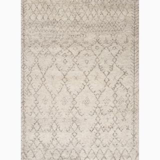 Hand Made Ivory/ Gray Wool Textured Rug (5X8)   Shopping