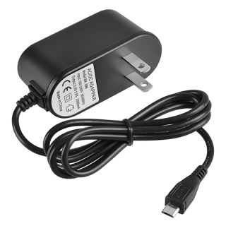 Insten Black Universal Micro USB Cable Cord Travel Charger for HTC One