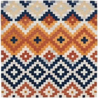 Safavieh Handmade Moroccan Cambridge Navy/ Ivory Wool Rug (10 Square)