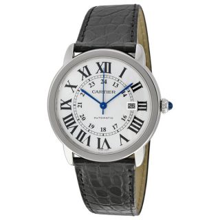 Cartier Mens W6701010 Ronde Solo Round Black Strap Watch   16813749