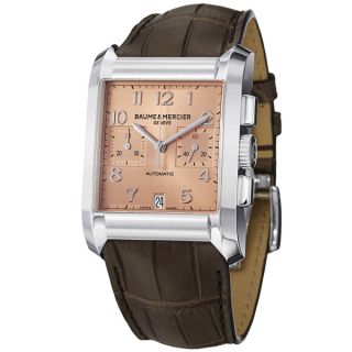 Baume Mercier Mens Hampton Copper Dial Brown Strap Automatic Watch