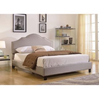 Abbyson Living Sophie Grey Linen Platform Upholstered Bed  