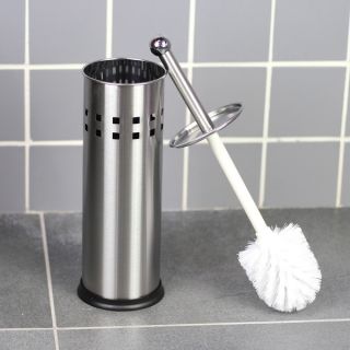 Matte Stainless Steel Toilet Brush Holder with Brush   16370675