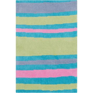 Lilly Green & Sky Blue Area Rug by Wade Logan