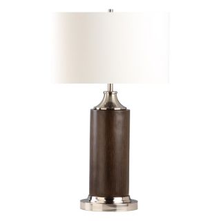 Nova Lighting Cracker Barrel Table Lamp with Pecan Wooden Body