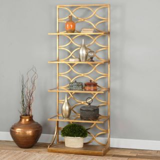 Uttermost Lashaya Etagere   Gold   Bookcases