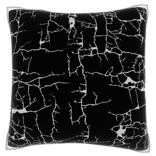 Cracked Paint 18 inch Black Velour Throw Pillow  