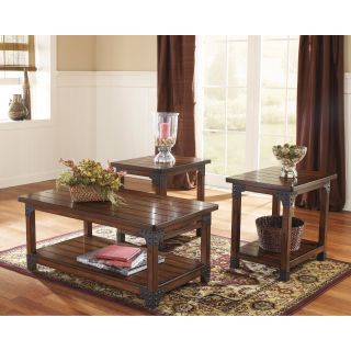 Signature Design By Ashley Murphy Brown Occasional Table   Set of 3   Coffee Table Sets