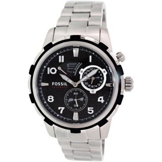 Fossil Mens Dean Black Stainless Steel Automatic Watch