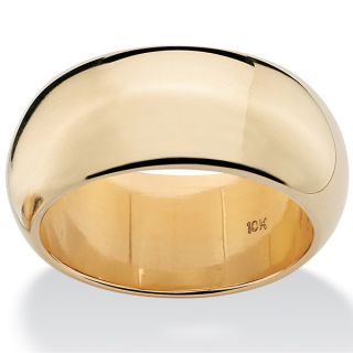 PalmBeach 12 mm Dome Wedding Band in 10k White Gold Tailored