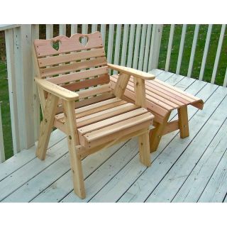 Creekvine Designs Country Hearts Cedar Patio Chair   Outdoor Lounge Chairs