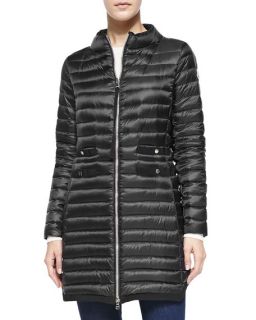 Moncler Aubry Long Mock Neck Puffer Jacket