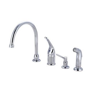 Elements of Design Widespread Kitchen Faucet with Concord Lever Handle