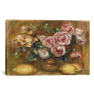 Nature Morte Bouquet De Roses Avec Citrons by Pierre Auguste Renoir